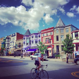 A human-scaled side street in DC's Columbia Height's neighborhood. Kunstler loves DC.